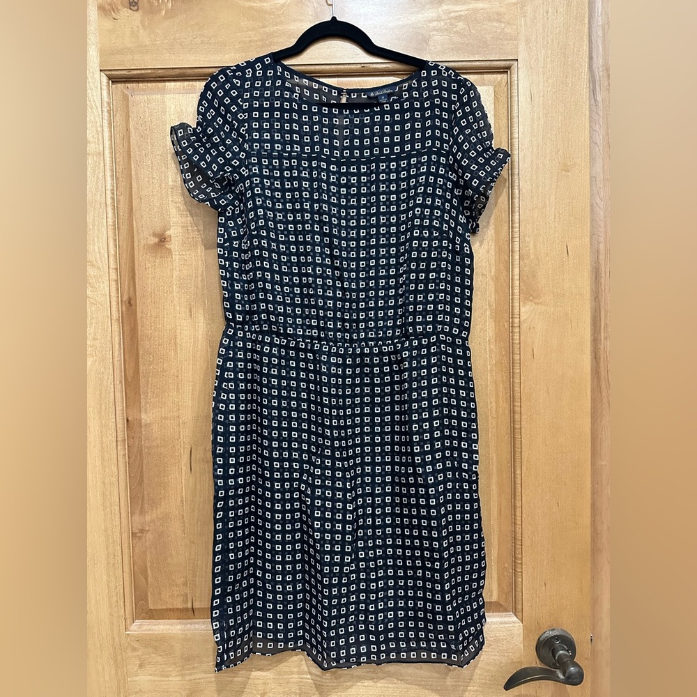 Brooks Brothers Black and White Patterned Dress